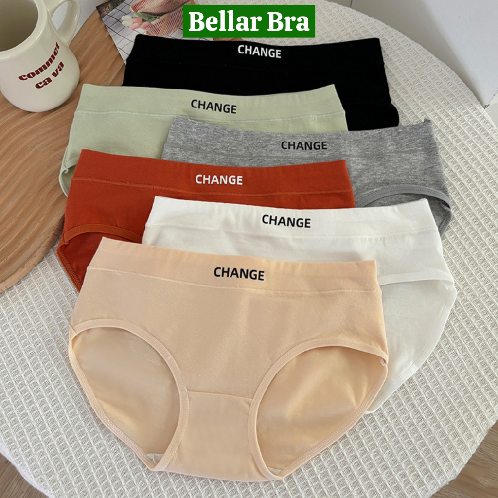 Quần Lót Nữ Cotton Co Giãn 4 Chiều, Quần Chip Nữ Cạp Vừa Đáy 2 Lớp Kháng Khuẩn Bellar Bra L2430