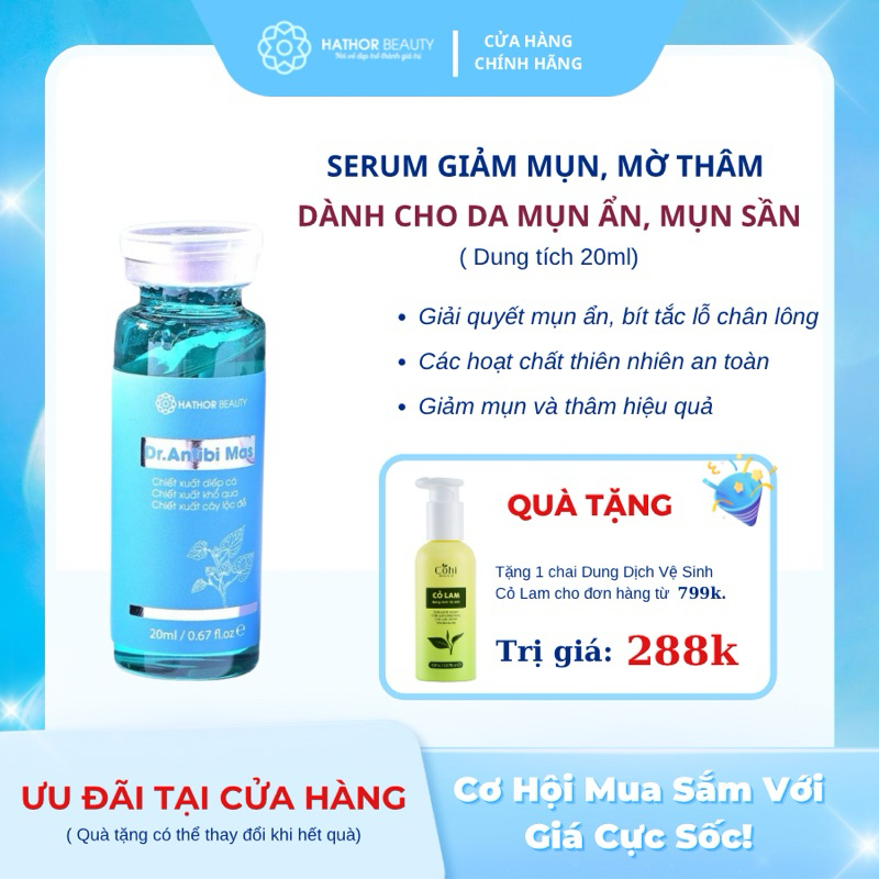 [ HÀNG CHÍNH HÃNG ] SERUM HỖ TRỢ MỤN ẨN, MỤN ĐẦU ĐEN - DR.ANTIBI MAS - Dung tích 20ml