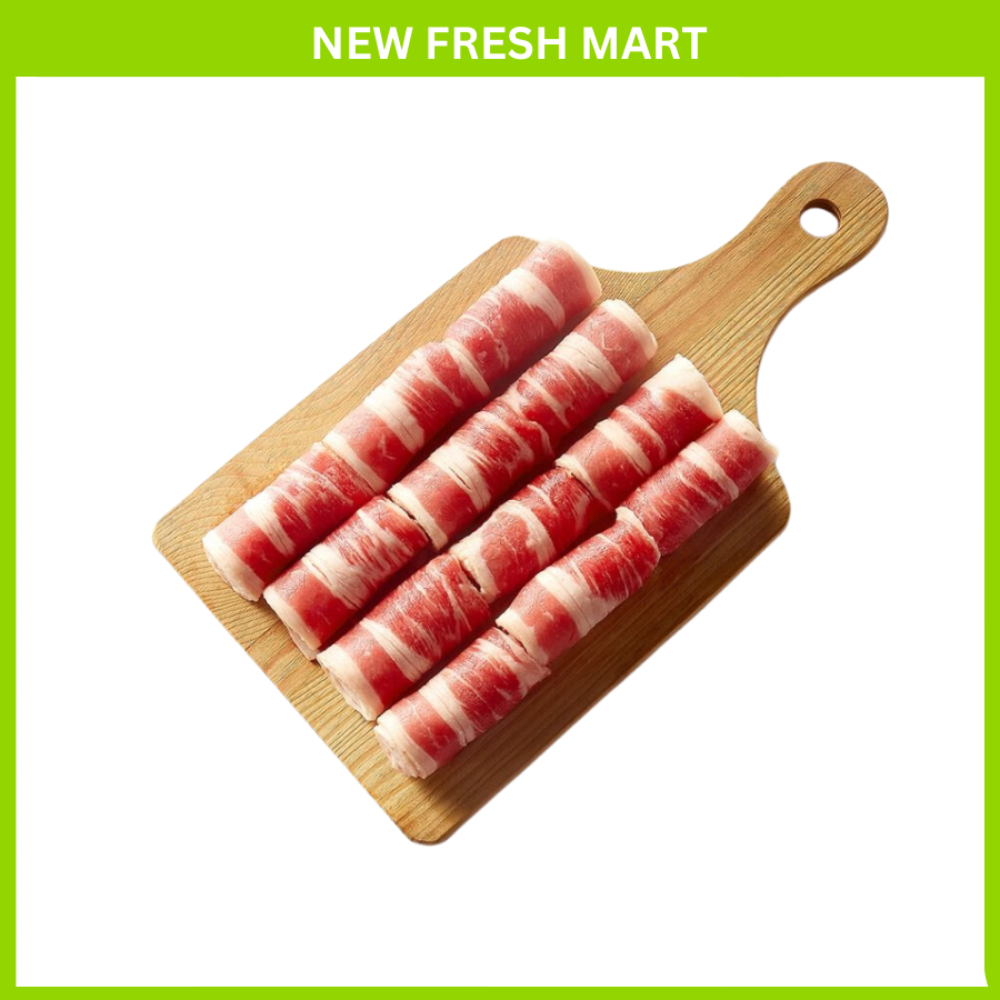 [GIAO NHANH HCM] Ba Chỉ Bò Mỹ Cuộn Nấu Lẩu - Khay 1Kg