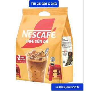 Cà phê Nescafe sữa đá 25 gói X24 g, date 4/2026