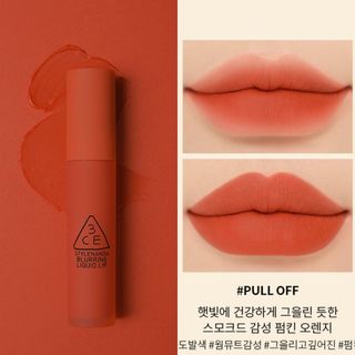 Son kem 3CE  #Pull Off_ màu Cam bí ngô ánh đỏ