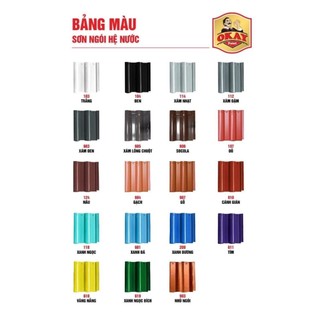 Sơn ngói hệ nước Okay 1Kg - độ bóng cao, nhanh khô, bền màu