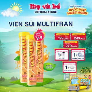 Viên sủi bổ sung vitamin C Multifran tăng cường sức đề kháng (20 viên)