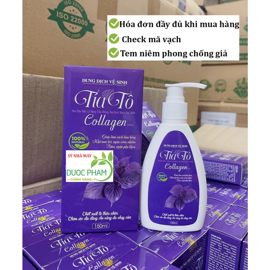 DUNG DỊCH VỆ SINH CAO CẤP Tía tô COLLAGEN