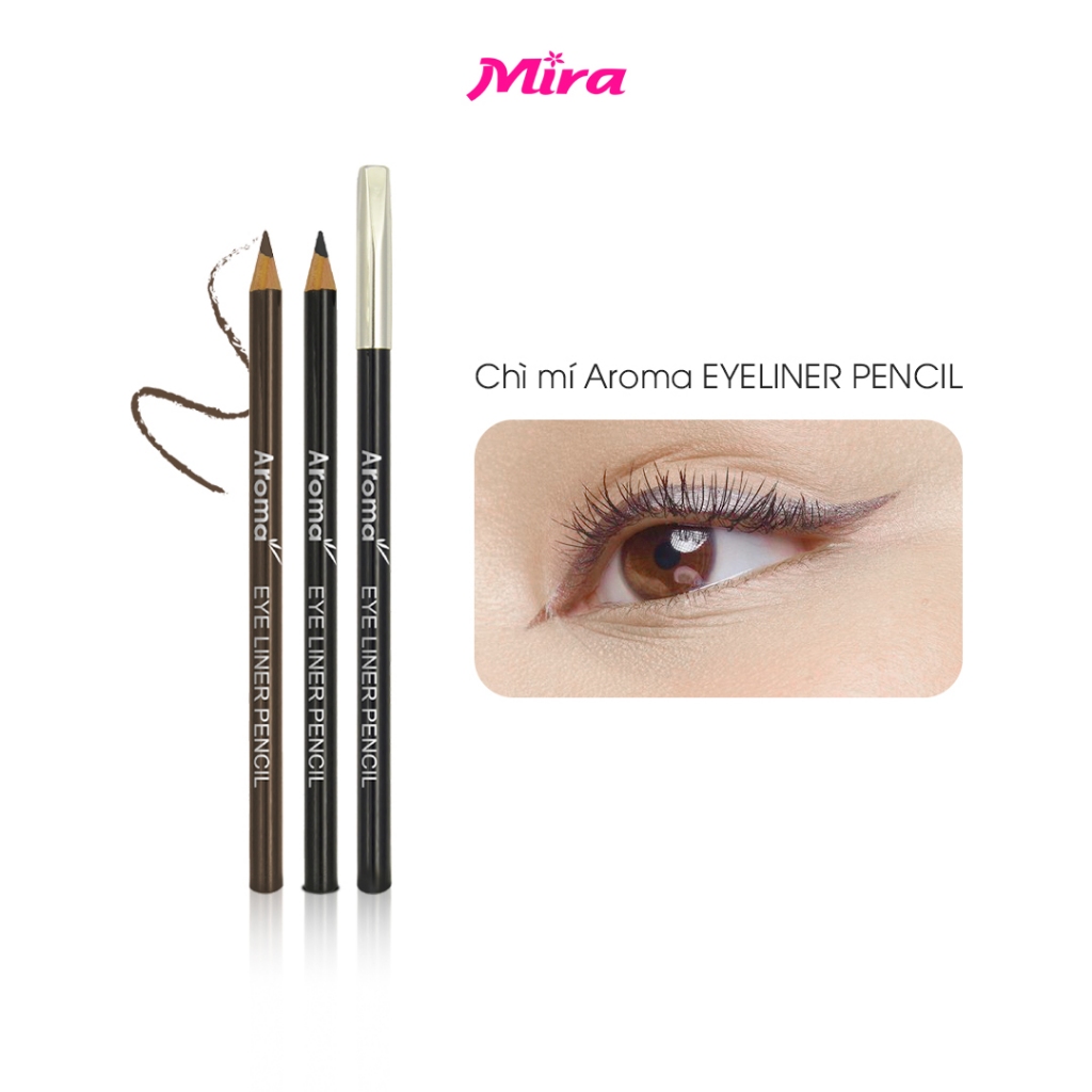 Chì Gọt Kẻ Mí Mắt AROMA Eyeliner Pencil C495 – Mềm Mượt, Lâu Trôi, Dễ Kẻ, Không Lem
