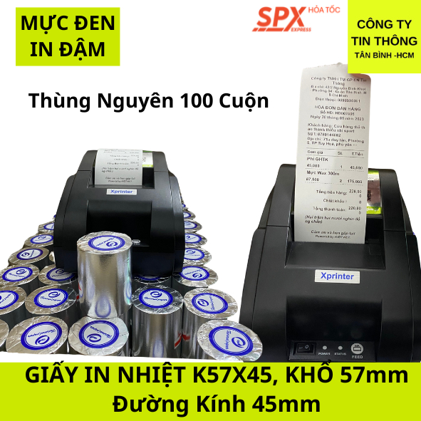Giấy In Bill K57-K58 , Giấy In Bill Tính Tiền k57x45 cho máy in k57/ k58