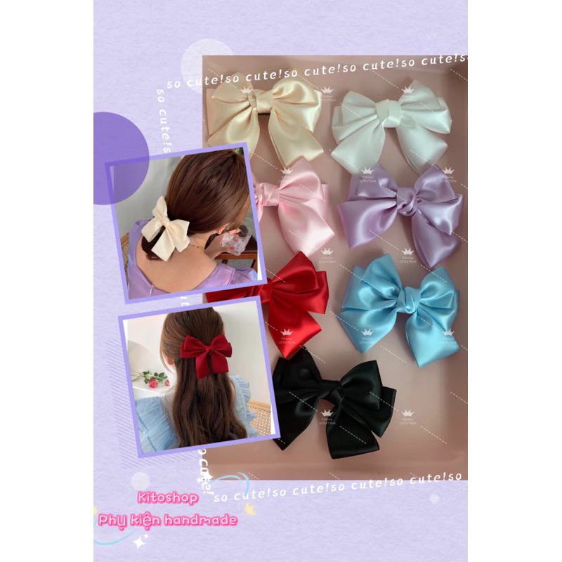 kẹp nơ tiểu thư xinh handmade