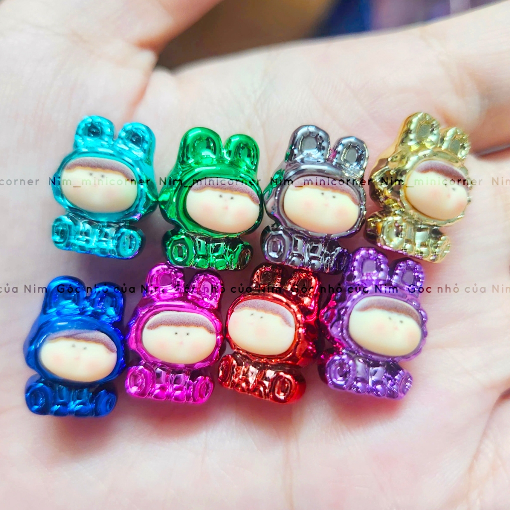 [CHARM ánh bạc - Lilith] Set 5 Charm trang trí thỏ Lilith ánh bạc nhiều màu xinh lung linh