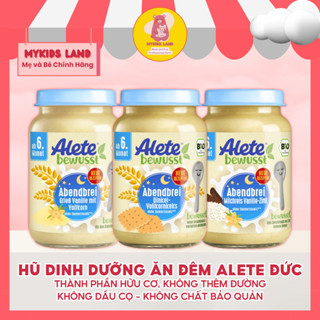 [DATE T5.2026] Hũ Dinh Dưỡng Ăn Liền ALETE Hữu Cơ Vị Bánh Quy - Vani Đức Cho Bé Ăn Dặm Từ 6M+ Hũ Dinh Dưỡng Ăn Đêm 190g