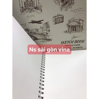Sổ Vẽ Lò Xo A3 ( 297*420mm) Định Lượng 160gsm Cuốn 50 Tờ Takeyo Phong Cách Nhật Bản, Tập Vẽ Màu Nước Vẽ Mỹ Thuật