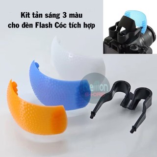 Tản sáng đèn Flash Cóc Kit 3 Màu Flash Pop up Flash diffuser cho đèn tích hợp trong máy ảnh
