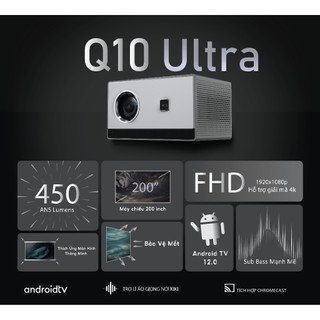 Máy Chiếu Mini Movie Legend - Máy Chiếu Q10 Ultra Mini Full HD - Hỗ Trợ 4K