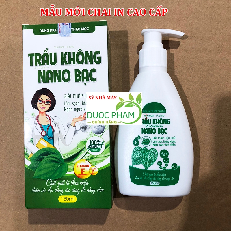 Combo 10 chai dung dịch vệ sinh Trầu Không Nano Bạc 100% thảo mộc tự nhiên