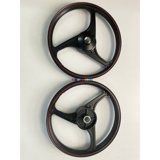 Mâm -Vành Kiểu 3 Cây Excell Chỉ Đỏ Gắn Dream/Wave – 2 Phanh Cơ (Thắng Đùm Trước Sau)