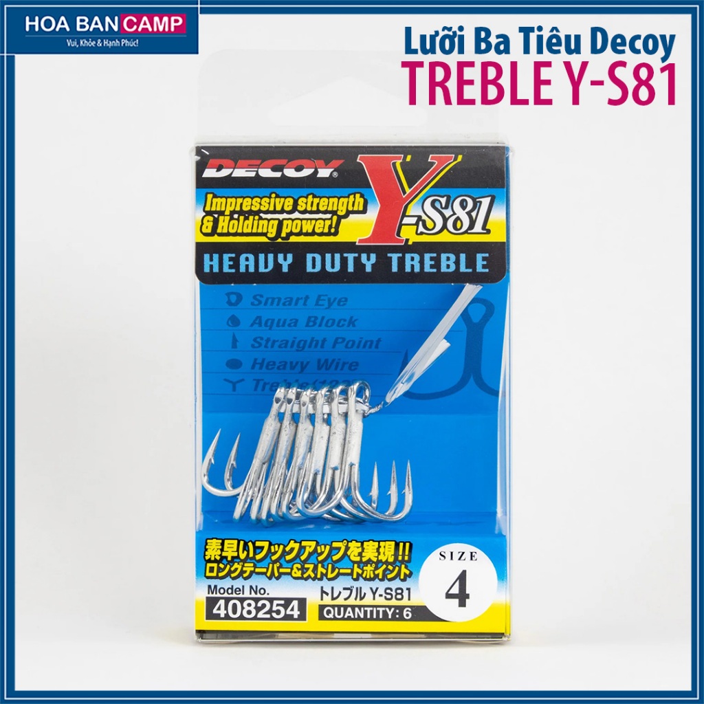 Lưỡi Ba Tiêu Decoy Treble Y-S81 | Made in Japan