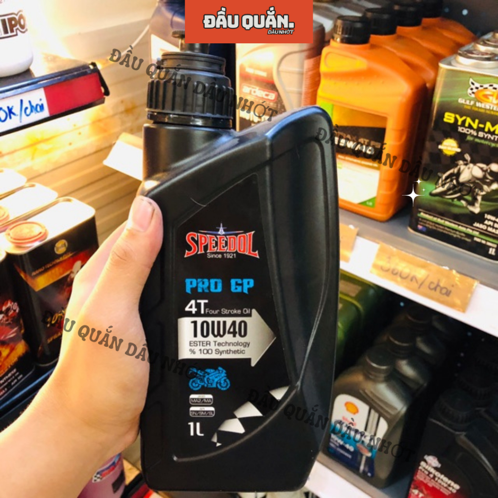 Dầu Nhớt Xe Số Xe Côn Tay Speedol Pro GP 4T 10w40 1L Tổng Hợp Cao Cấp - Êm Bốc Mượt, Độ Bền Nhớt Cao