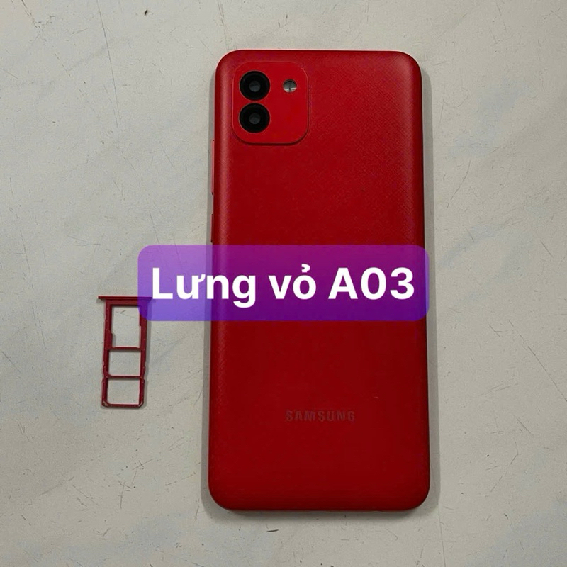 lưng vỏ samsung A03 ,kèm khay sim,phím
