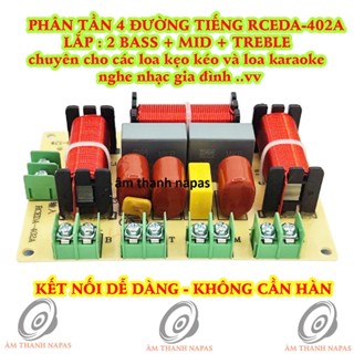 GIÁ 1 CÁI - PHÂN TẦN FUN ĐÔI 2 BASS 1 MID 1 TRÉP RCEDA402A - CHO LOA KÉO VÀ CÁC THÙNG LOA GIA ĐÌNH - PHÂN TẦN 4 LOA