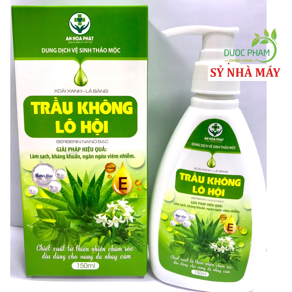 Dung Dịch Vệ Sinh Thảo Mộc Trầu không Lô Hội 100% thảo mộc tự nhiên làm sạch, khử mùi, khô thoáng, hết nấm ngứa