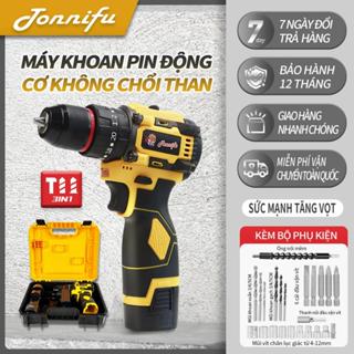 Máy Khoan không chổi than TONNIFU đầu 10mm 1801XH, 3 Chức Năng Khoan Tường, Sắt, Khoan Gỗ Bắt Vít Vặn Ốc