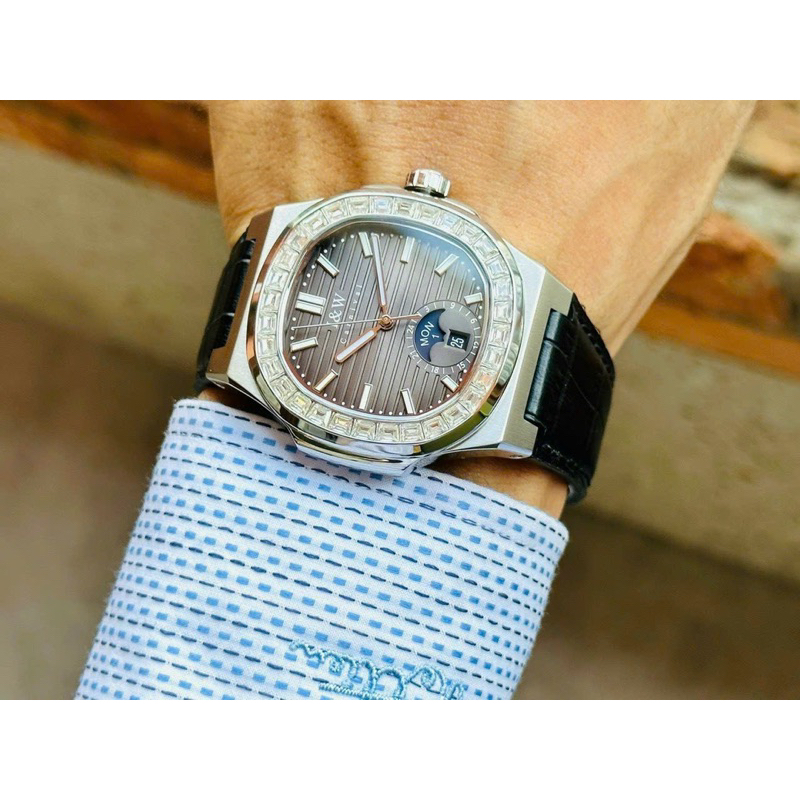 [Chính Hãng 100%] Đồng Hồ Nam Carnival IW 735G (735) Máy Cơ (Automatic)Japan Siz 42 Mặt Xám Dây Da Đ