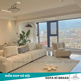 [FS HN] Ghế sofa Bread HN decor chất liệu nỉ mịn cao cấp mềm mượt, sofa da hoặc nỉ theo yêu cầu