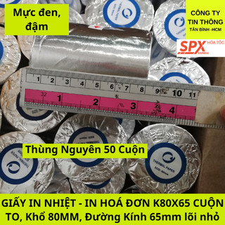 Giấy in bill k80 - giấy in nhiệt k80 đường kính 65mm
