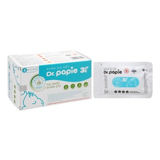 Khăn lau hạ sốt Dr.Papie 3mo+ an toàn cho trẻ từ 3 tháng tuổi