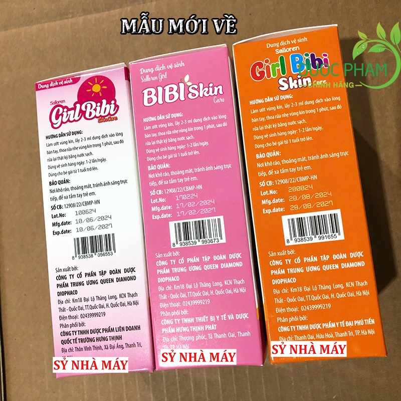 Dung dịch vệ sinh trẻ em dành cho bé từ 1 tuổi Salloren Girl BIBI SKIN Care chiết xuất thiên nhiên an toàn cho bé