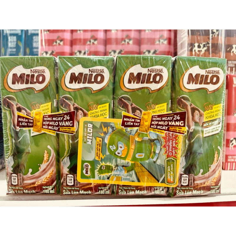 {Combo 4lốc} Milo Lúa Mạch 180ml/110ml