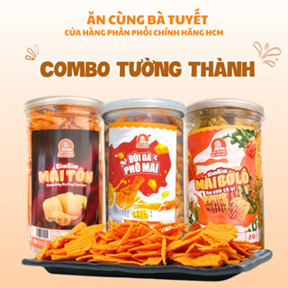  Combo Tường Thành: 1 mái tôn 200gr + 1 đùi gà phô mai 250gr + 1 mái bờ lô 200gr Ăn Cùng Bà Tuyết 
