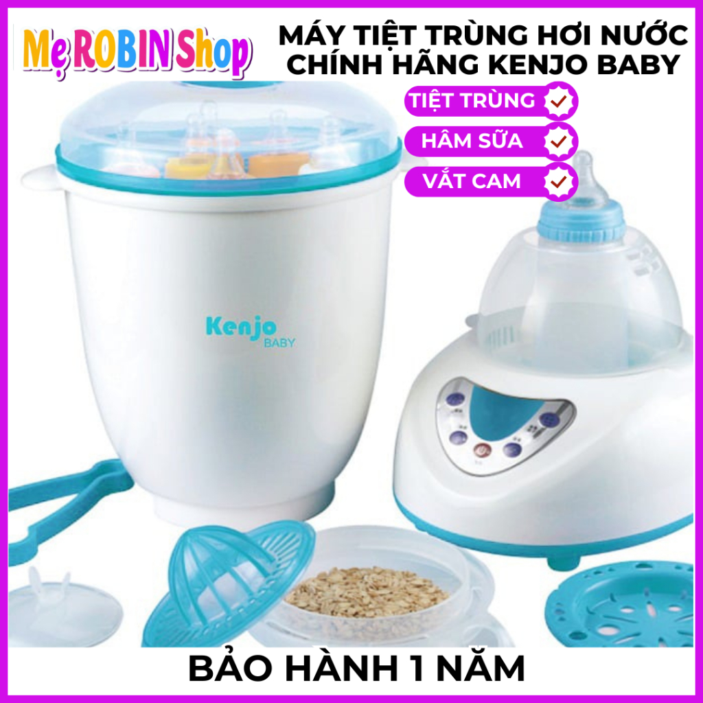 Máy Tiệt Trùng Bình Sữa Và Hâm Sữa Kenjo [Đa Năng,Dễ Xài]