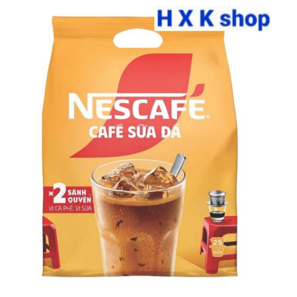 25/30 gói 24 g cà phê Nescafe sữa đá ,hsd: 6/2026