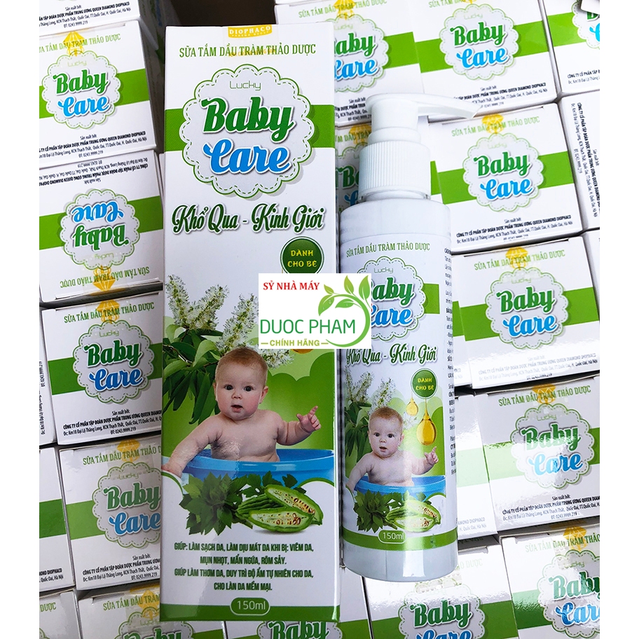 Nước tắm thảo dược Baby care cho bé sơ sinh chiết xuất thảo dược tự nhiên giúp mát da, ngừa rôm sảy