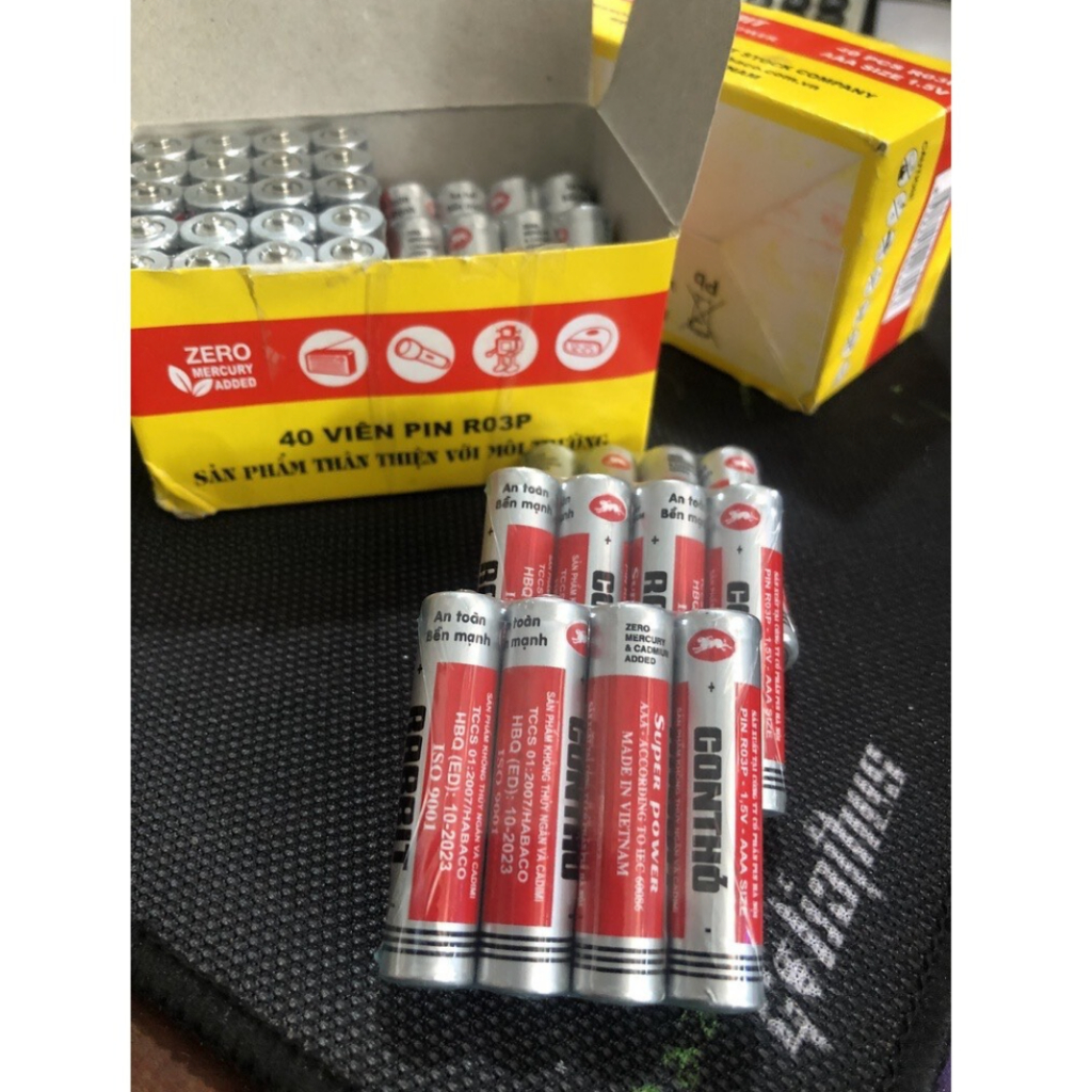 Pin Con Thỏ AAA Điều Khiển Nhỏ (Hộp 40 Viên)