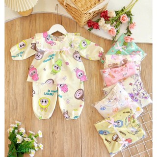 (3 bộ 3 màu 3 họa tiết khác nhau) Combo 3 Bộ Tay Dài Xốp Gạo Bé (7-17kg)