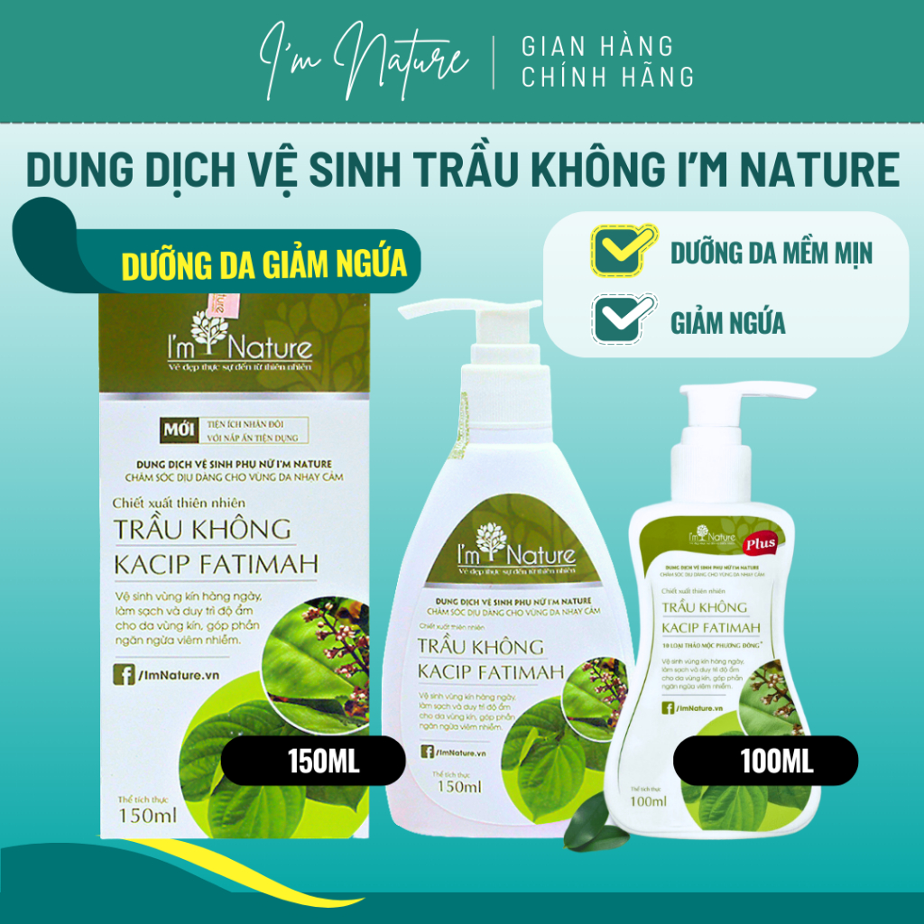 Dung Dịch Vệ Sinh Phụ Nữ Trầu Không I'm Nature Kacip Fatimah 150ml Chính Hãng