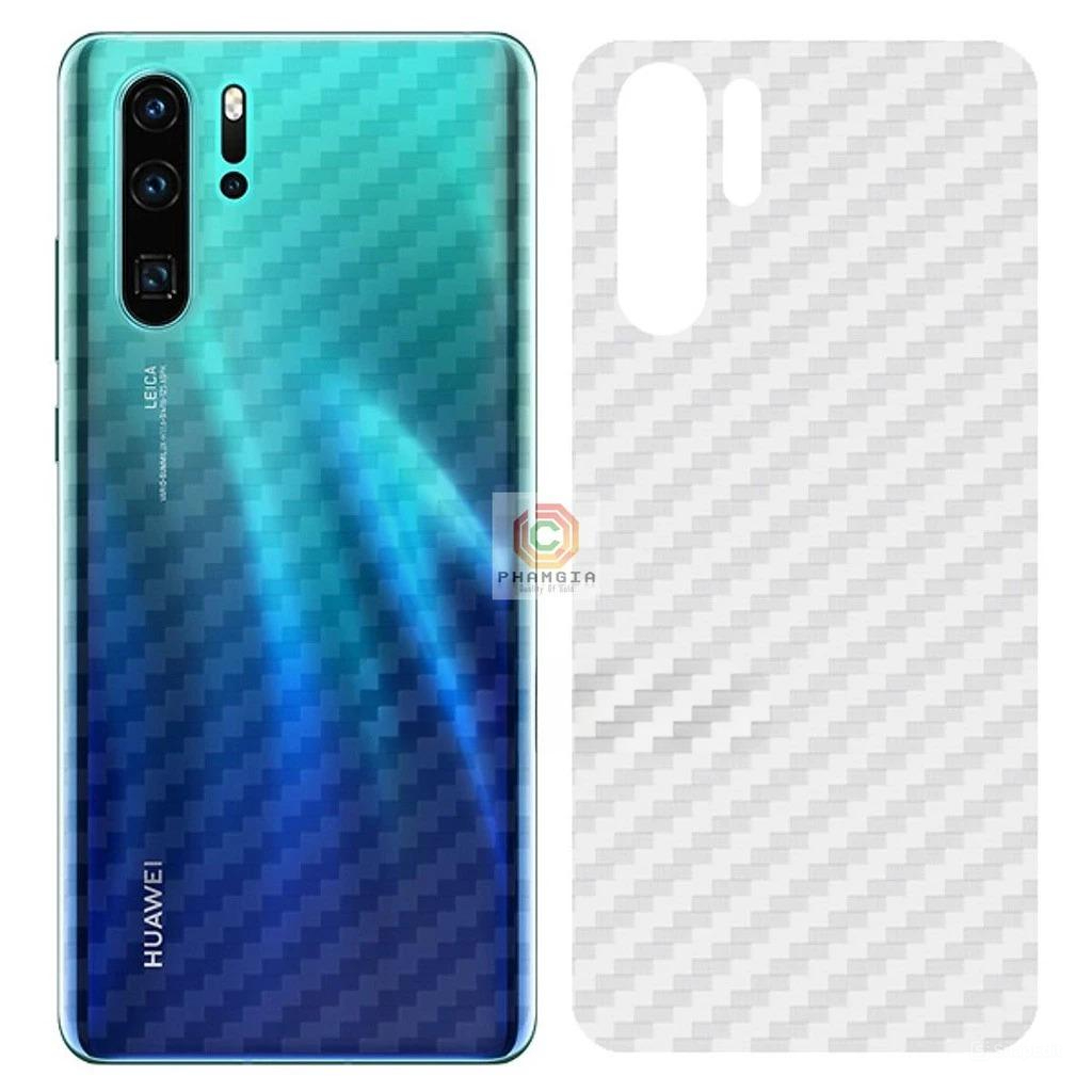 Miếng dán mặt lưng skin carbon Huawei P30 PRO