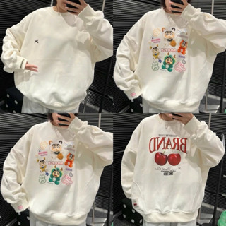 Áo Sweater nỉ chữ hình Sin nơ form rộng phong cách Hàn Quốc ulzang unisex