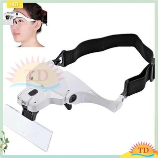 Kính lúp đeo mắt đọc sách sửa chữa zoom x1 x1.5 x2 x2.5 x3.5 - 9892b1