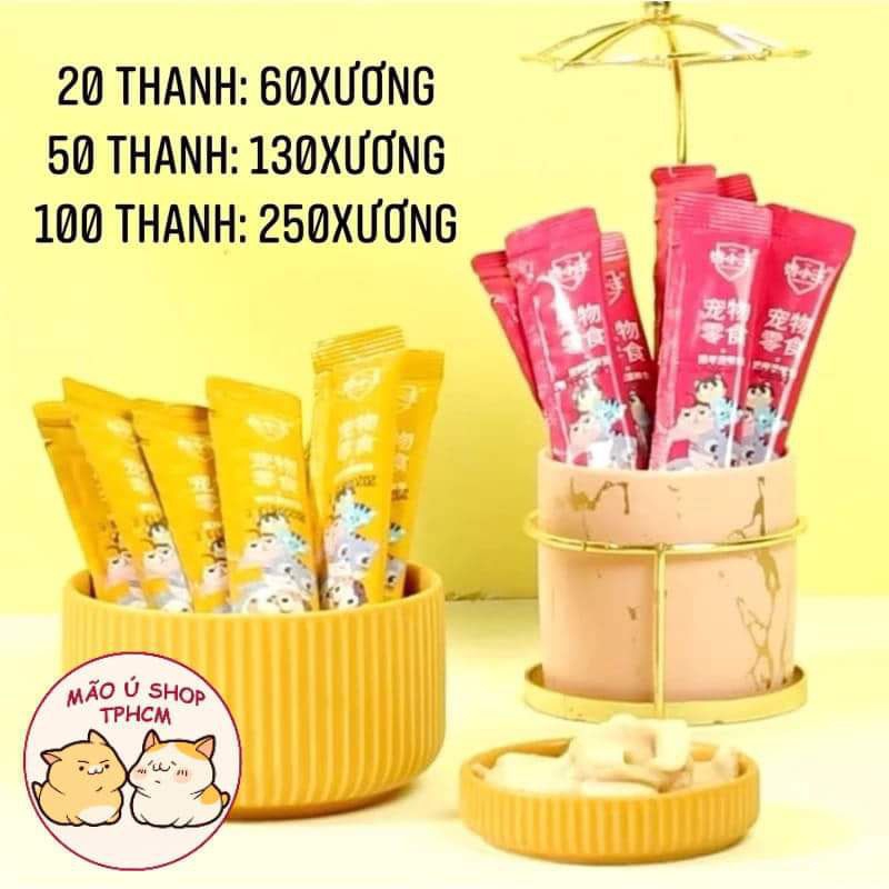SÚP THƯỞNG THANH LẺ CHO CHÓ MÈO