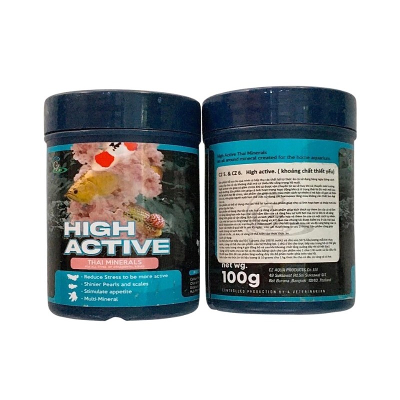 Khoáng Chất High Active cho cá cảnh - Hộp Zin 100g ( Hàng Chính Hãng )