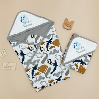 Ủ choàng, chăn đắp, chăn quấn Duck chất cotton cho bé, Suzy baby