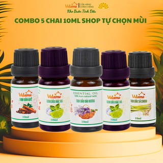 Combo 5 Chai tinh dầu vidame nguyên chất 10ml - Shop tự chọn mùi ngẫu nhiên, Giá dùng trải nghiệm