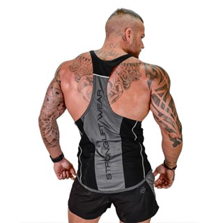  Ba lỗ gym nam phối màu cao cấp Strong Lift Wear logo thêu   Hàng nhập khẩu  