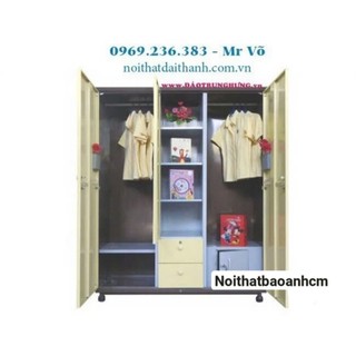 Tủ sắt quần áo lắp ráp Trung Hưng – TSLR19
