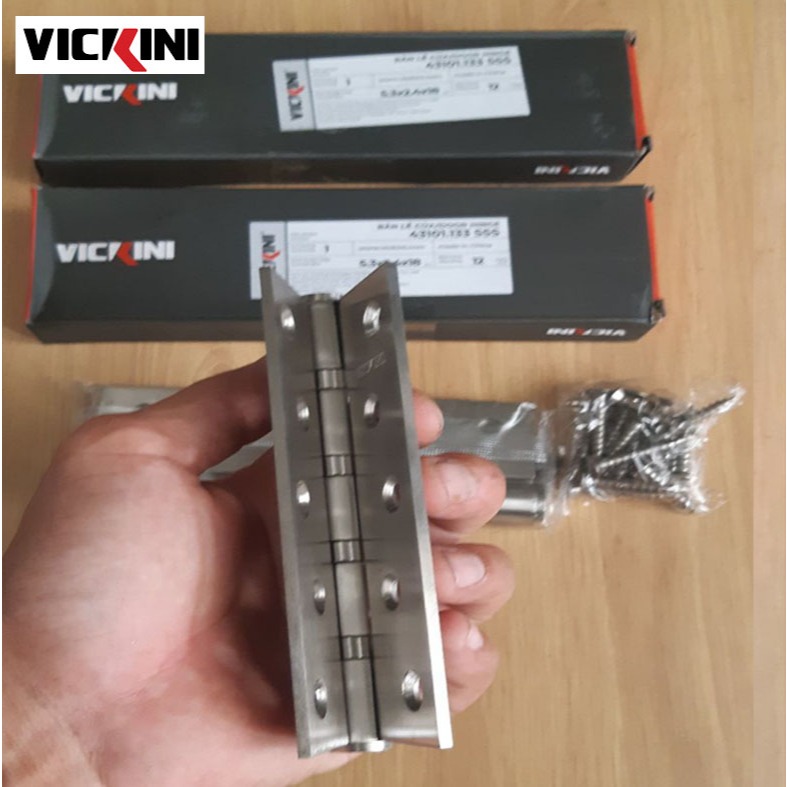 Bản lề INOX - VICIKINI - 127mm dày 3mm (1 Hộp 2 Cái )