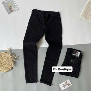 Quần jean bò nam denim slimfit đen trơn và rách gối đơn giản basic đi học rẻ đẹp