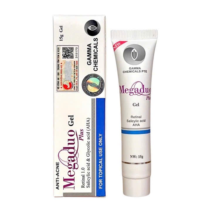 Megaduo Gel giảm mụn mờ thâm Megaduo Plus Gamma dành cho mụn trứng cá đầu đen đầu trắng 15gr