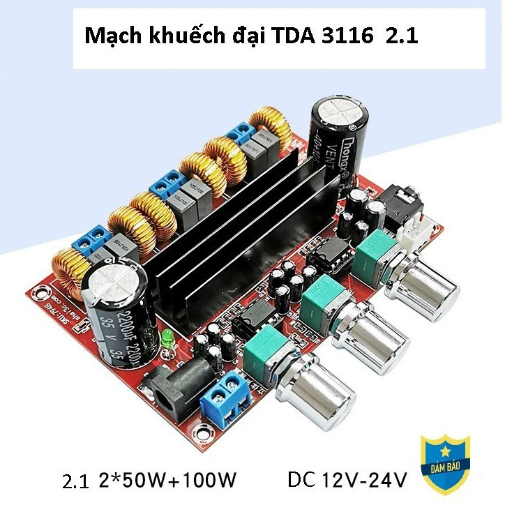 TPA3116D2 Mạch khuếch đại công suất 2.1 chíp kép TPA3116D2  TPA3116 3116 12V-24V  2 * 50W + 100W